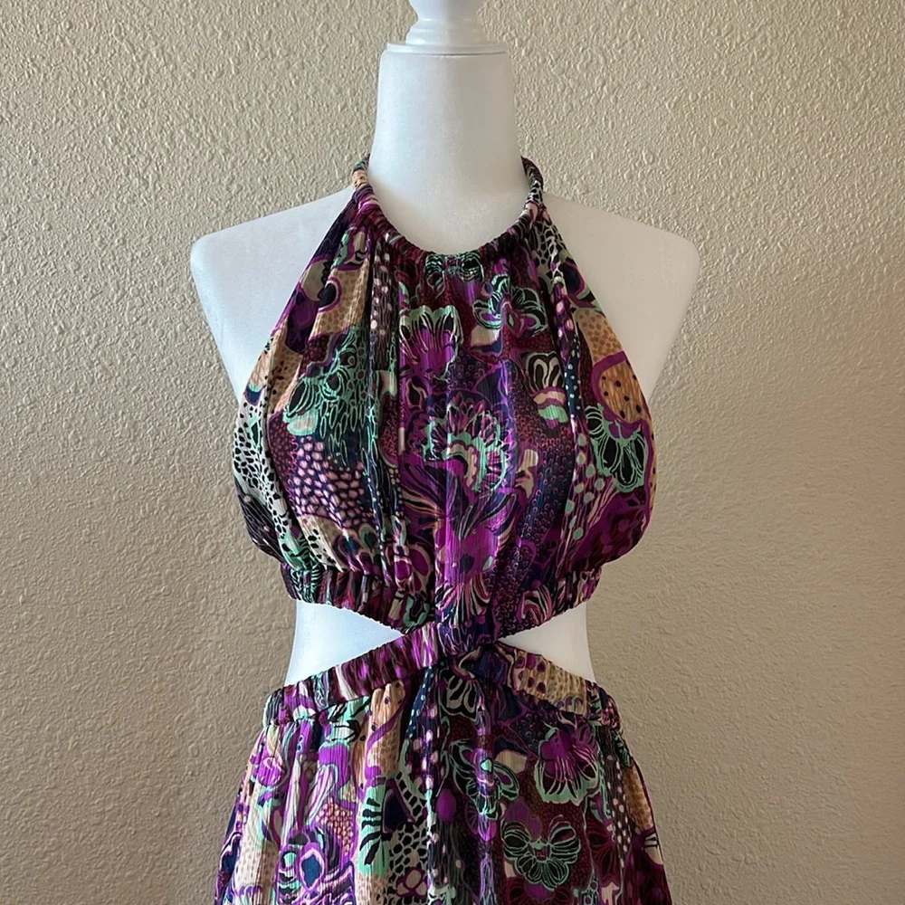A.L.C Silk Waverly Orchid Dress Size 12 - Picture 5 of 12